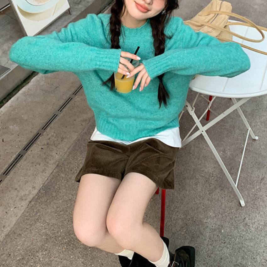 round-neck knit　J00301