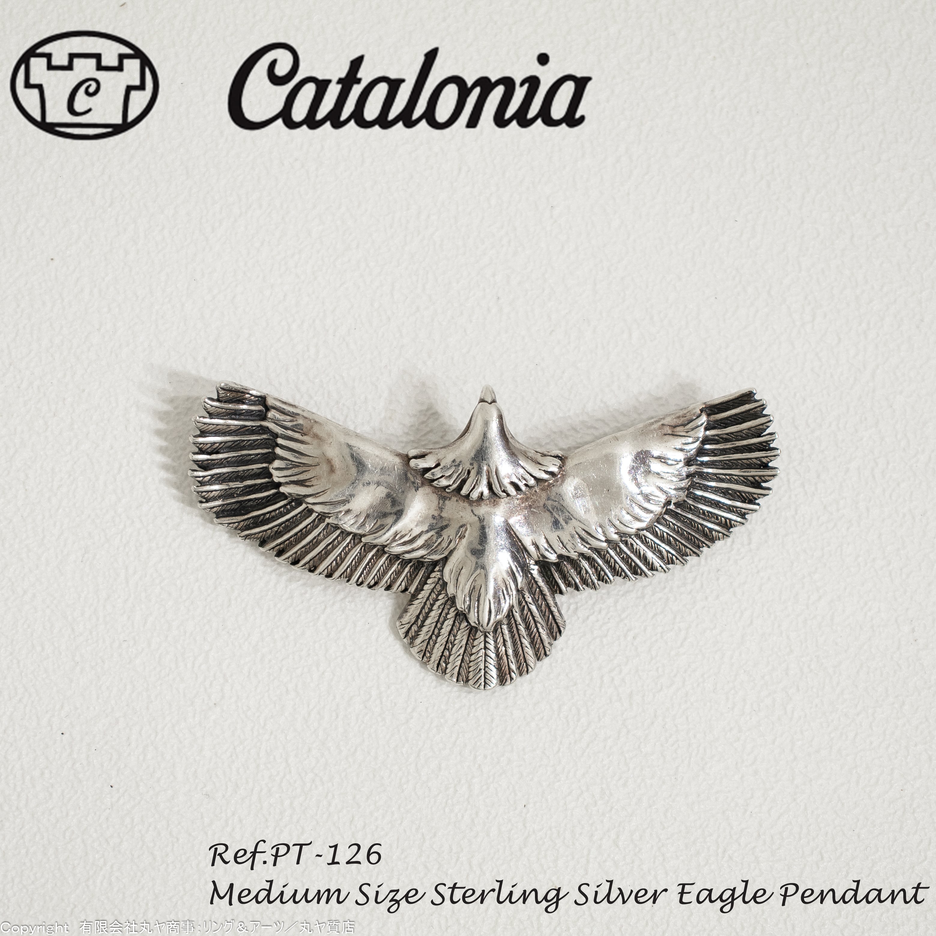 カタロニア:SV925製イーグルミディアムサイズペンダントトップ