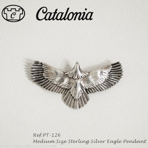 カタロニア:SV925製イーグルミディアムサイズペンダントトップ/Catalonia Medium Size Sterling Silver Eagle Pendant