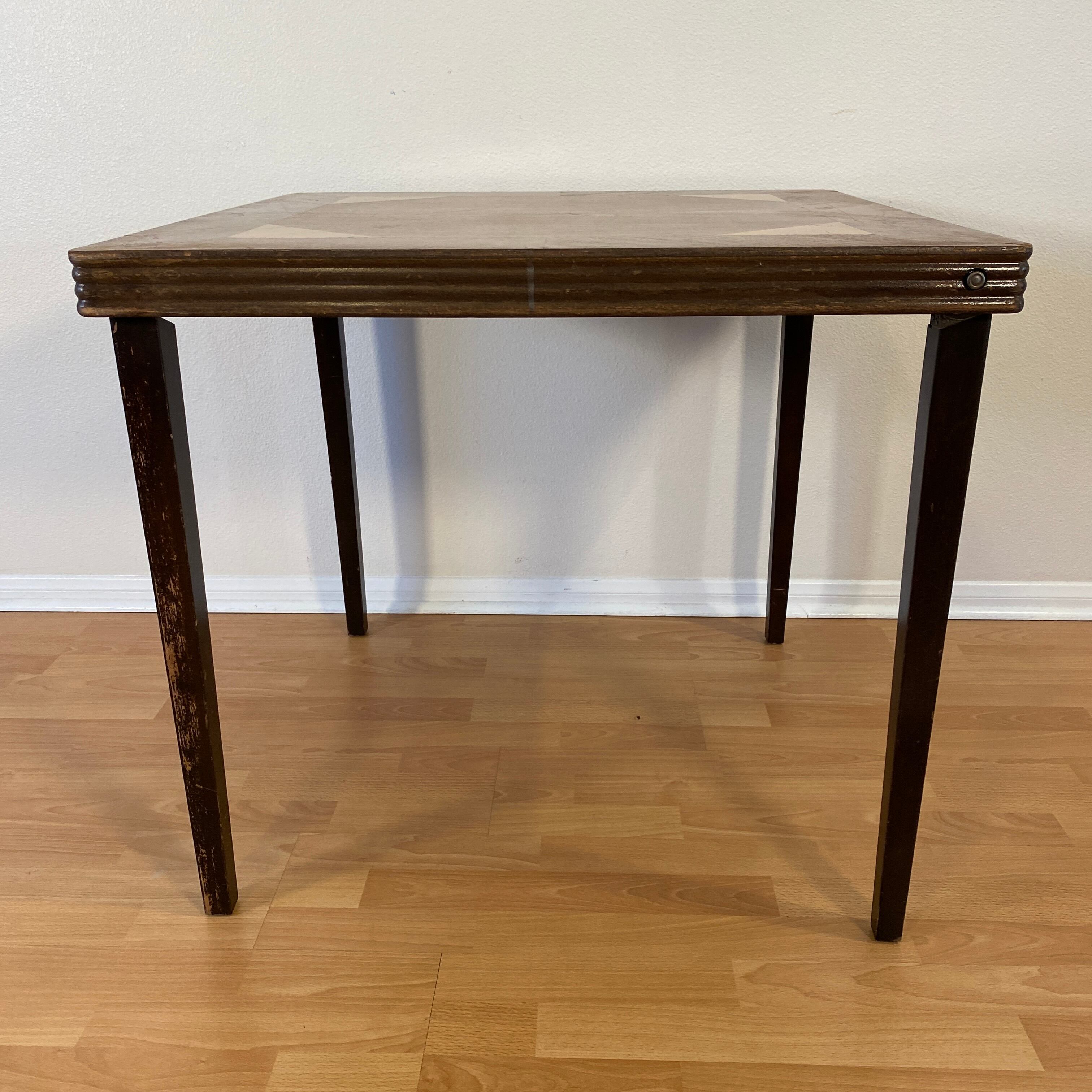 167-A ビンテージ 木製 フォールディングテーブル 折り畳み テーブル