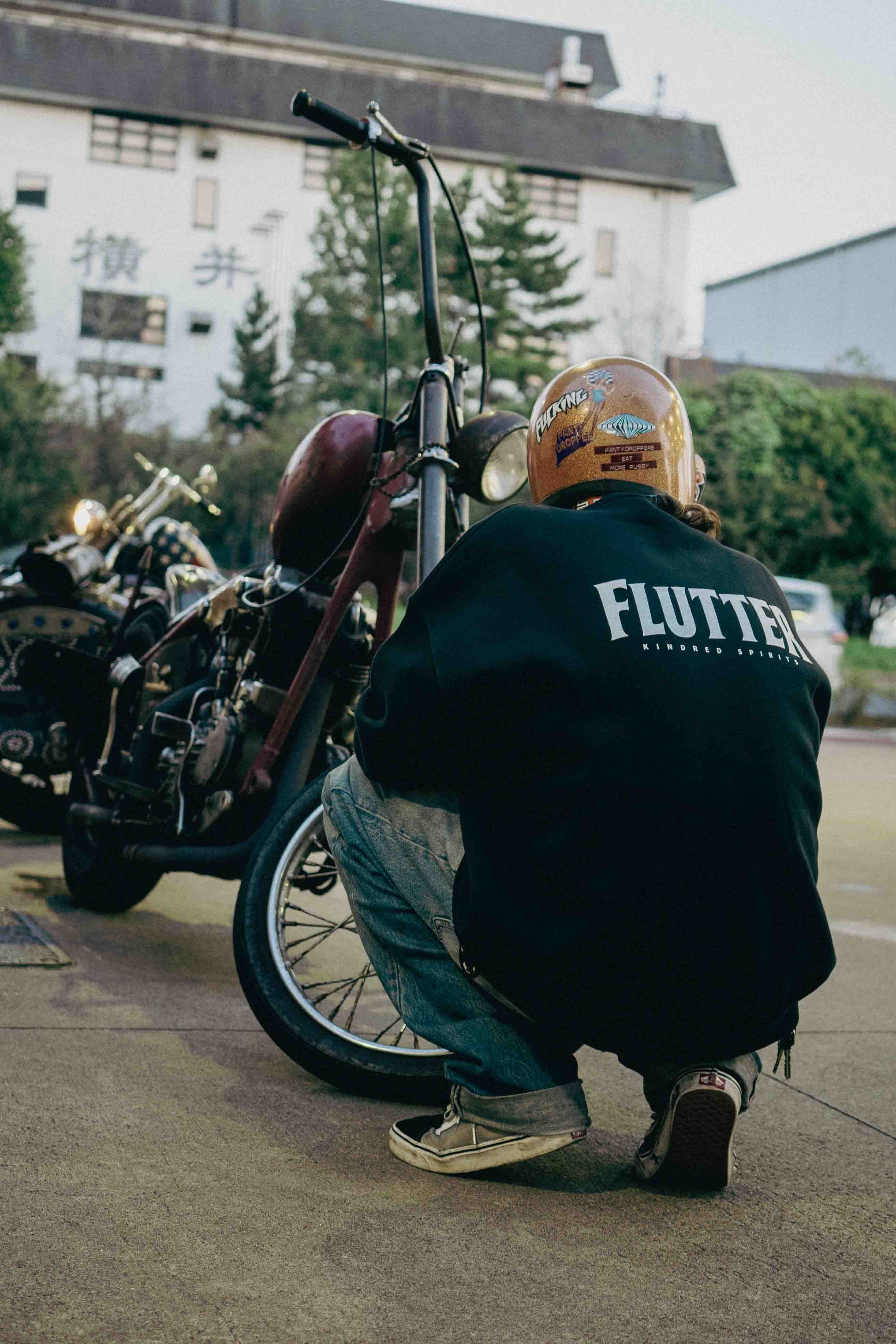 Origin logo B/S Sweat NAVY | FLUTTER OFFICIAL