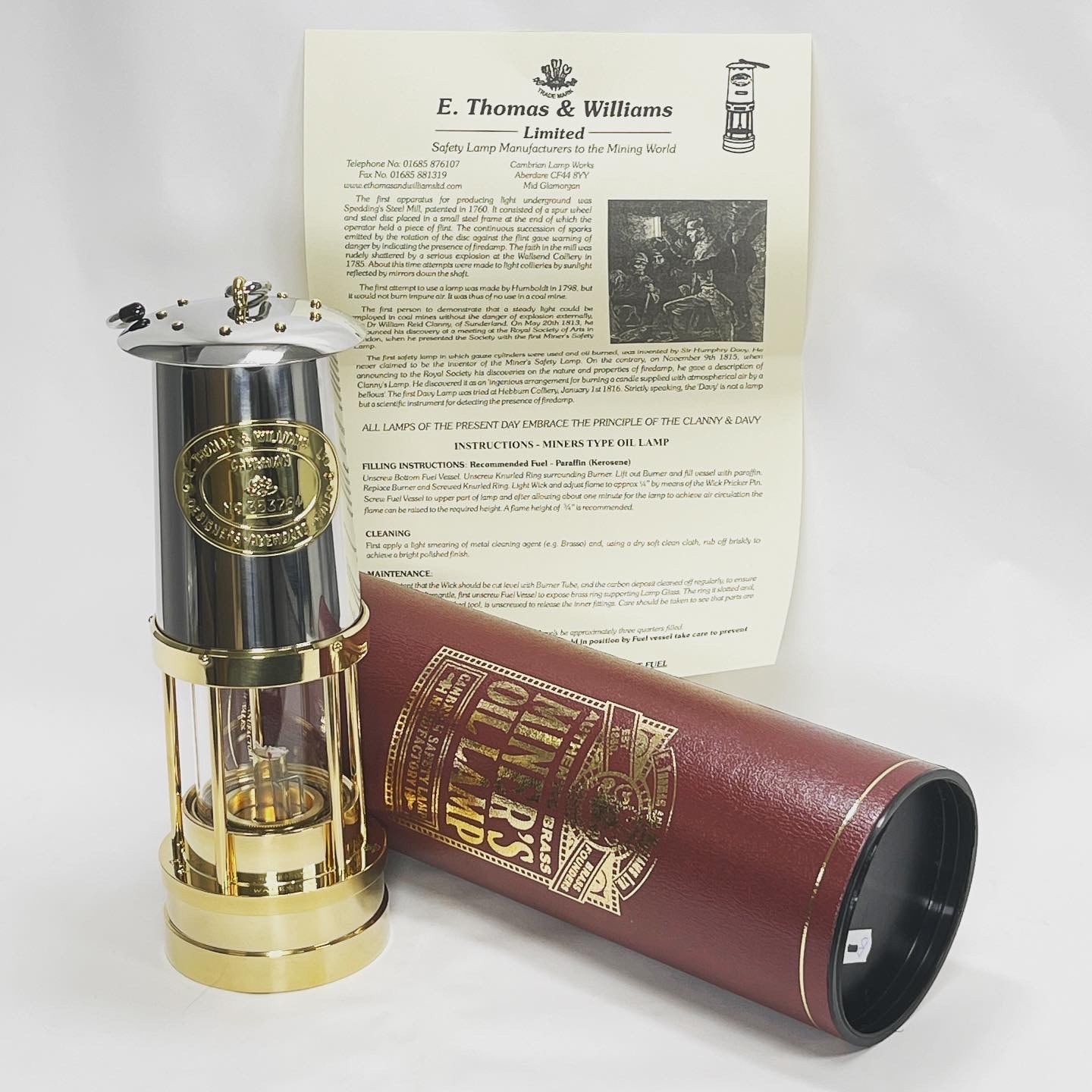 E.Thomas & Williams】 Miners Lamp カンブリアンランタン Stainless