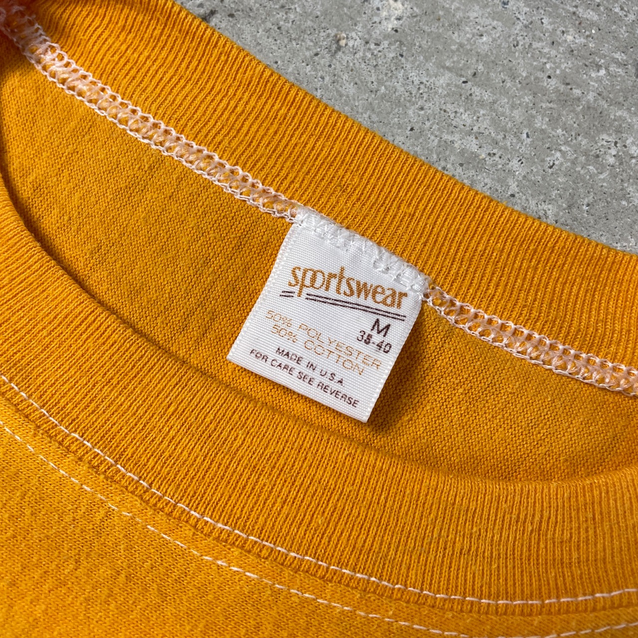 70s チャンピオン フットボールTシャツ サーモンピンク L ヴィンテージ 