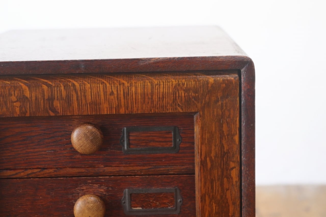 レトロ 卓上 小引き出し 抽斗 5杯 収納 小物入れ レターケース 閂式 B5