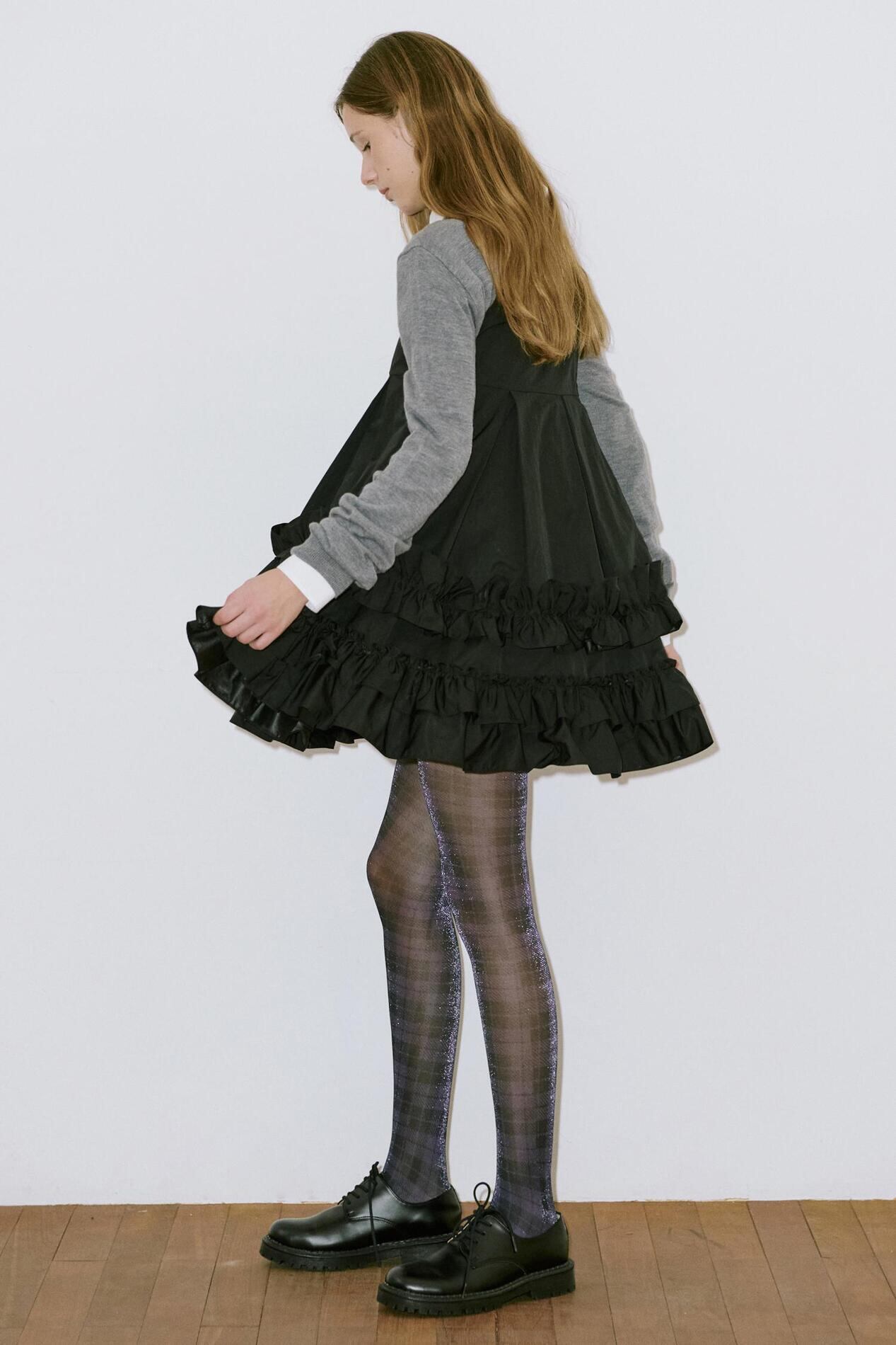 SINOON] Frill Sleeveless Dress (Black) 正規品 韓国ブランド 韓国