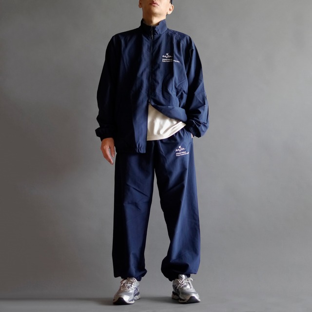 Slogan.コットンライクナイロンジャケット_ネイビー