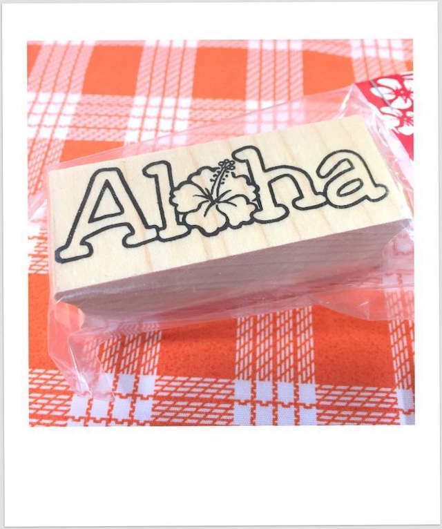 ハワイ　スタンプL　:　aloha hibiscus