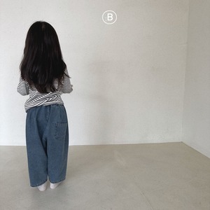 【bella bambina】フィンガーパンツ デニム 70~120cm 240848