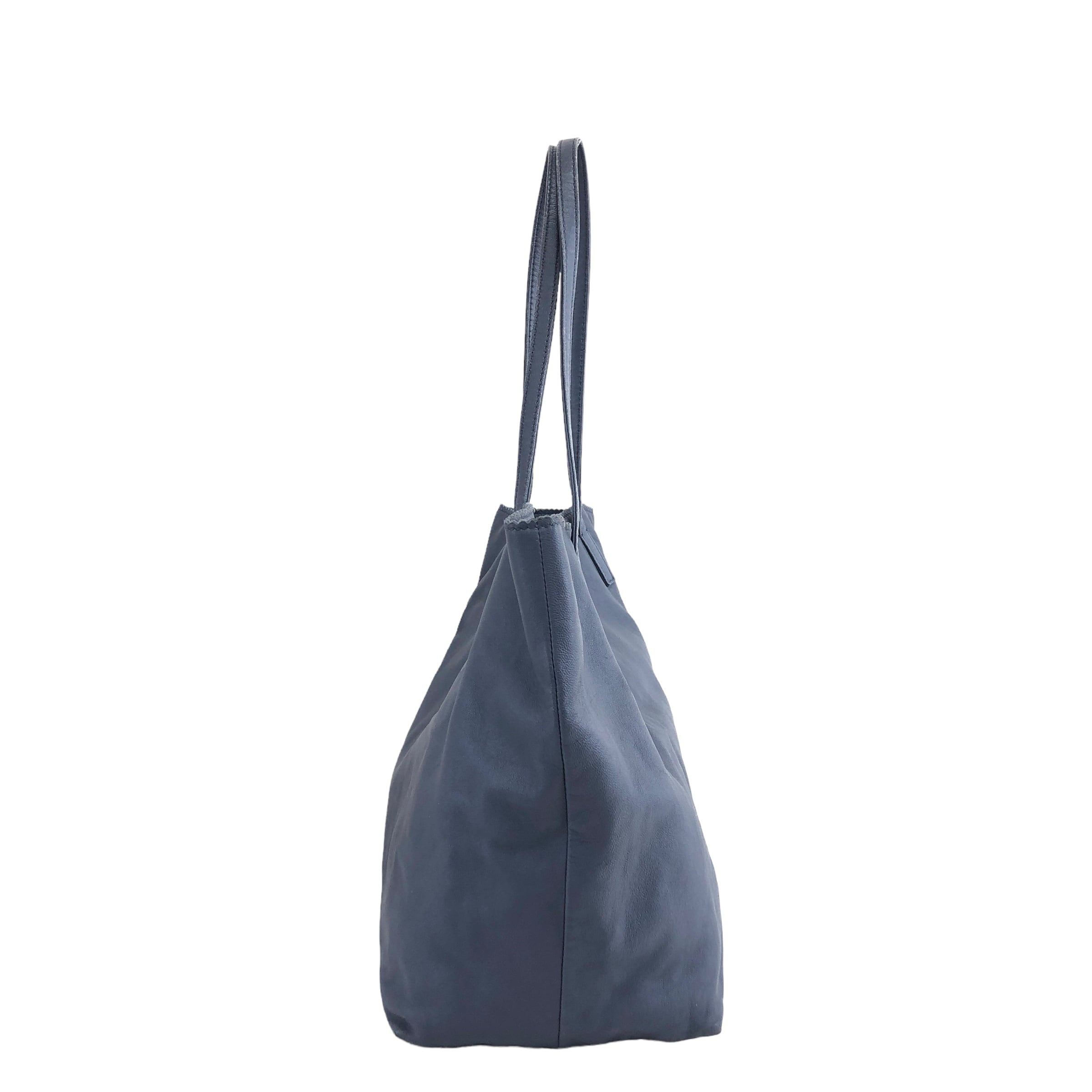 LOEWE ロエベ レザー トートバッグ ハンドバッグ スカイブルー vintage