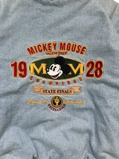 90's Disney ディズニー デニム切り替え スタジャン