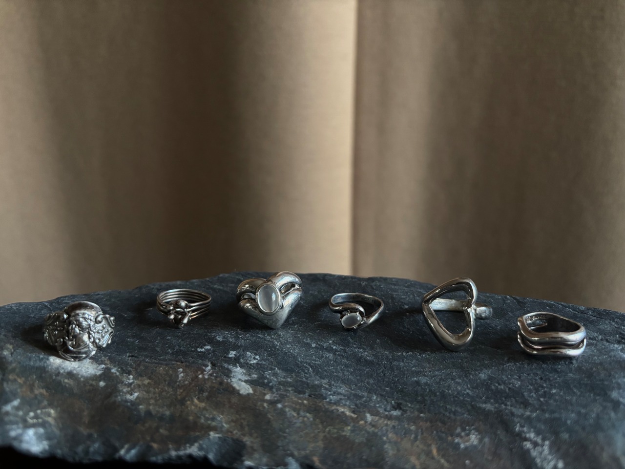 Silver 925 ring white oval-4-1