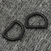 [LMAPUR] 2個入り スプリングフック Dカン バックル D型カン ネジ式 装飾 パーツ 手作り もち手 バッグ 手芸 交換用 金具 DIY 補修 修理 (25mm, ブラック B)