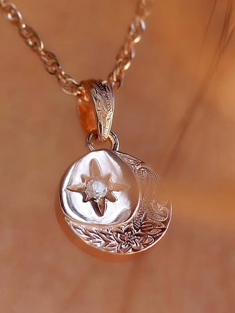 スノウ様専用ジュエリーマキ K18 刻印入 ムーンストーン ペンダント