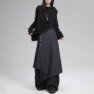 ダークモードスカートレイヤーパンツ（ruf_02951）