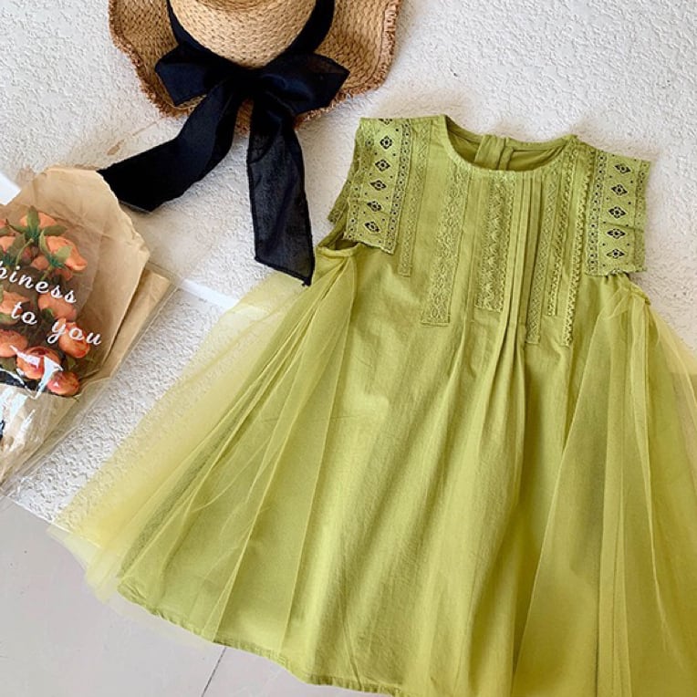 BABY ギンガムワンピース イエロー 黄色 ハート ギンガムチェック