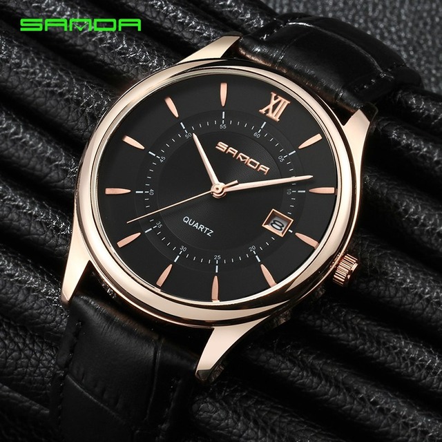 7ミリメートルスーパースリムファッション三田メンズ腕時計トップブランドの高級ファッション本革腕時計メンズカレンダー時計レロジオmasculino
