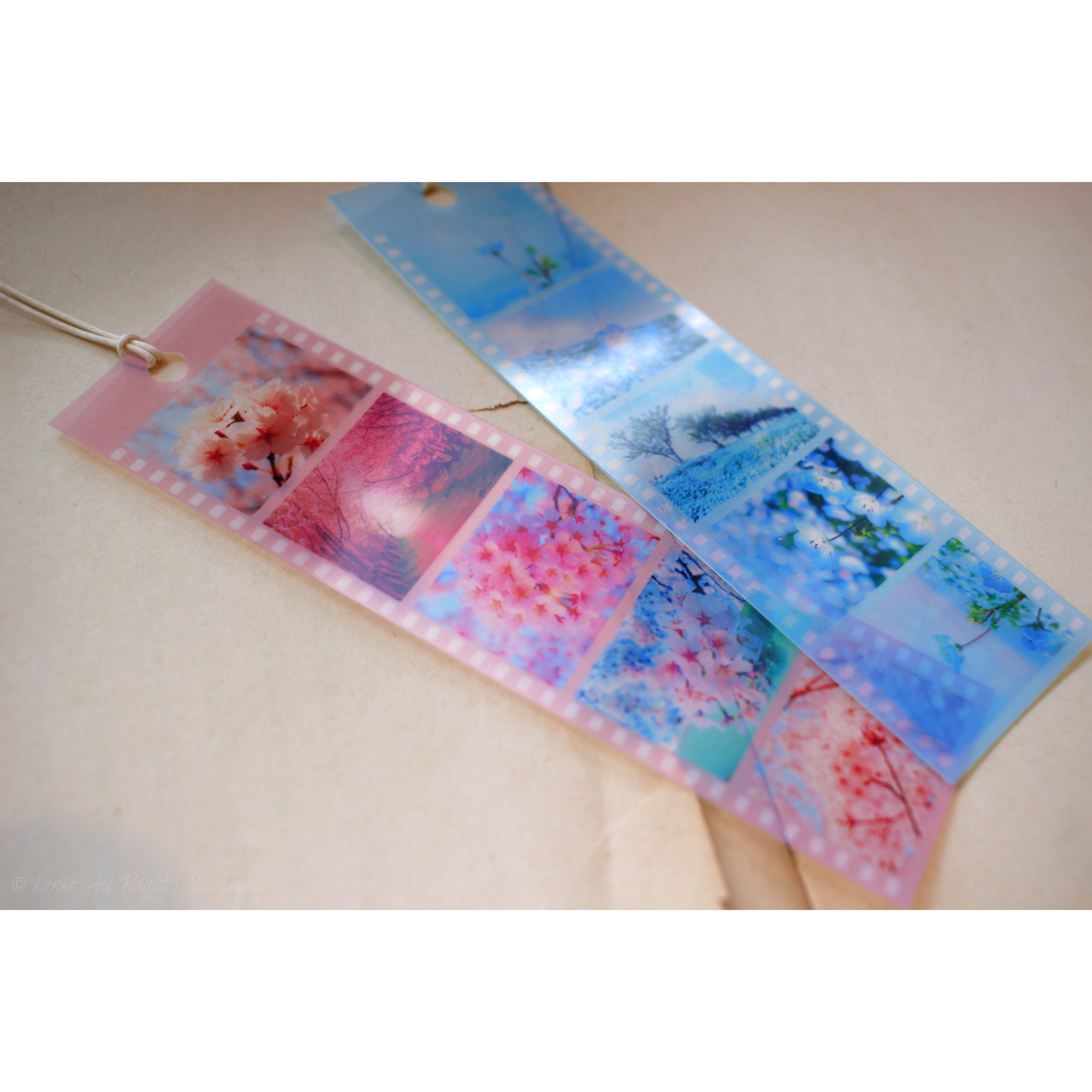 透明フィルム栞 5枚セット【番号を5つお選びください】 *訓子kunko