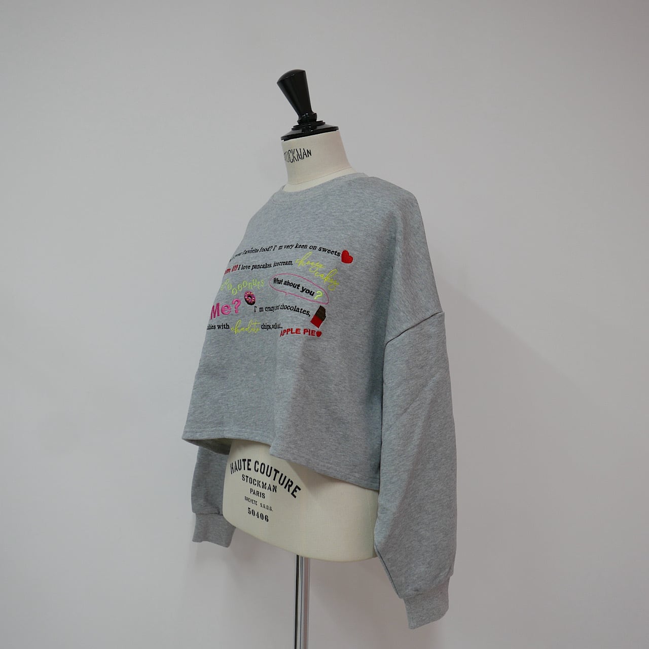 メッセージスウェットプルオーバー(グレー) | LINKABLE