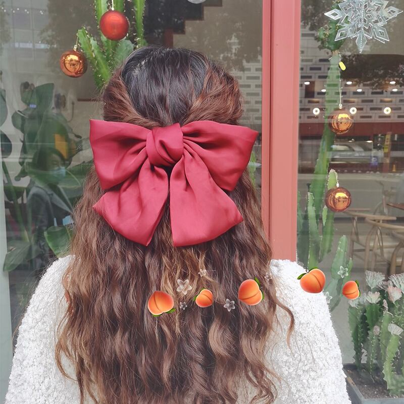 レッドリボンヘアピン スタンダードサイドアクセサリー レトロ 大人ガーリー スウィート キュート カジュアル ブラック・アイド・ピーズ9258108346