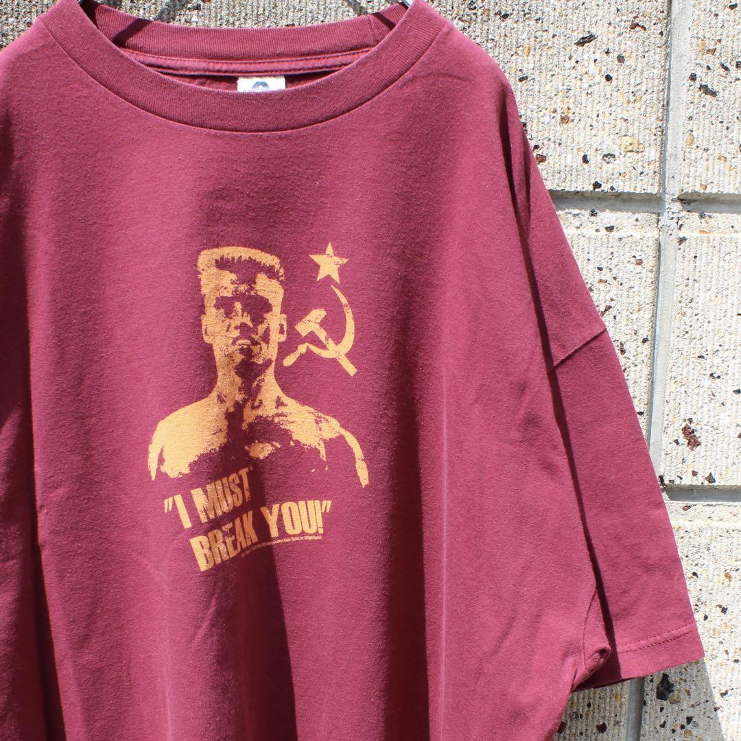 【XXLサイズ】00's 映画 ロッキー4 炎の友情 イワン ドラゴ 大きめサイズ 古着 Tシャツ