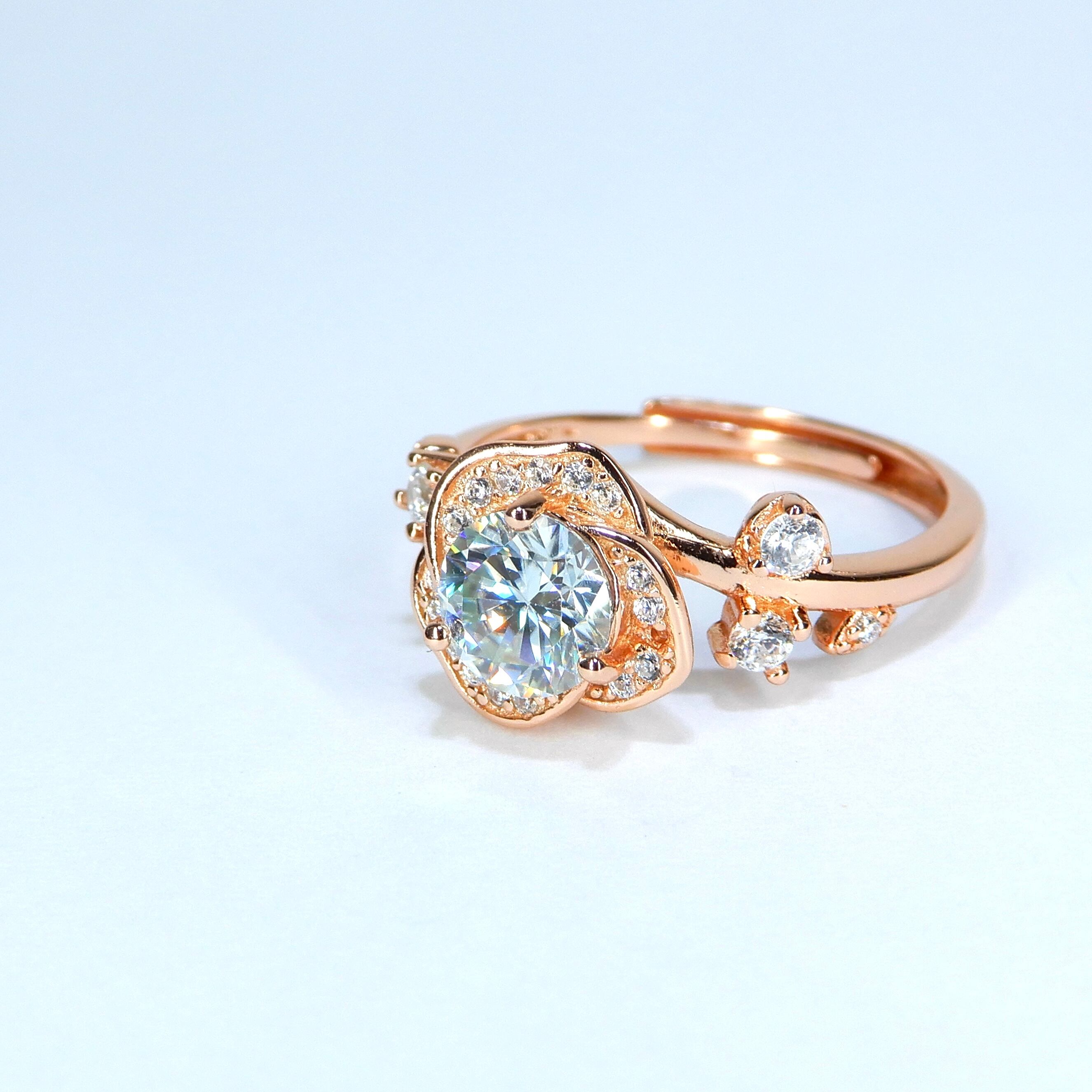 Rose Ring♦︎モアサナイト♦︎PGカラー《0006》