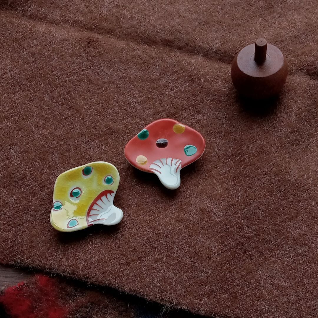 箸置き きのこ 赤地陶房/赤地径