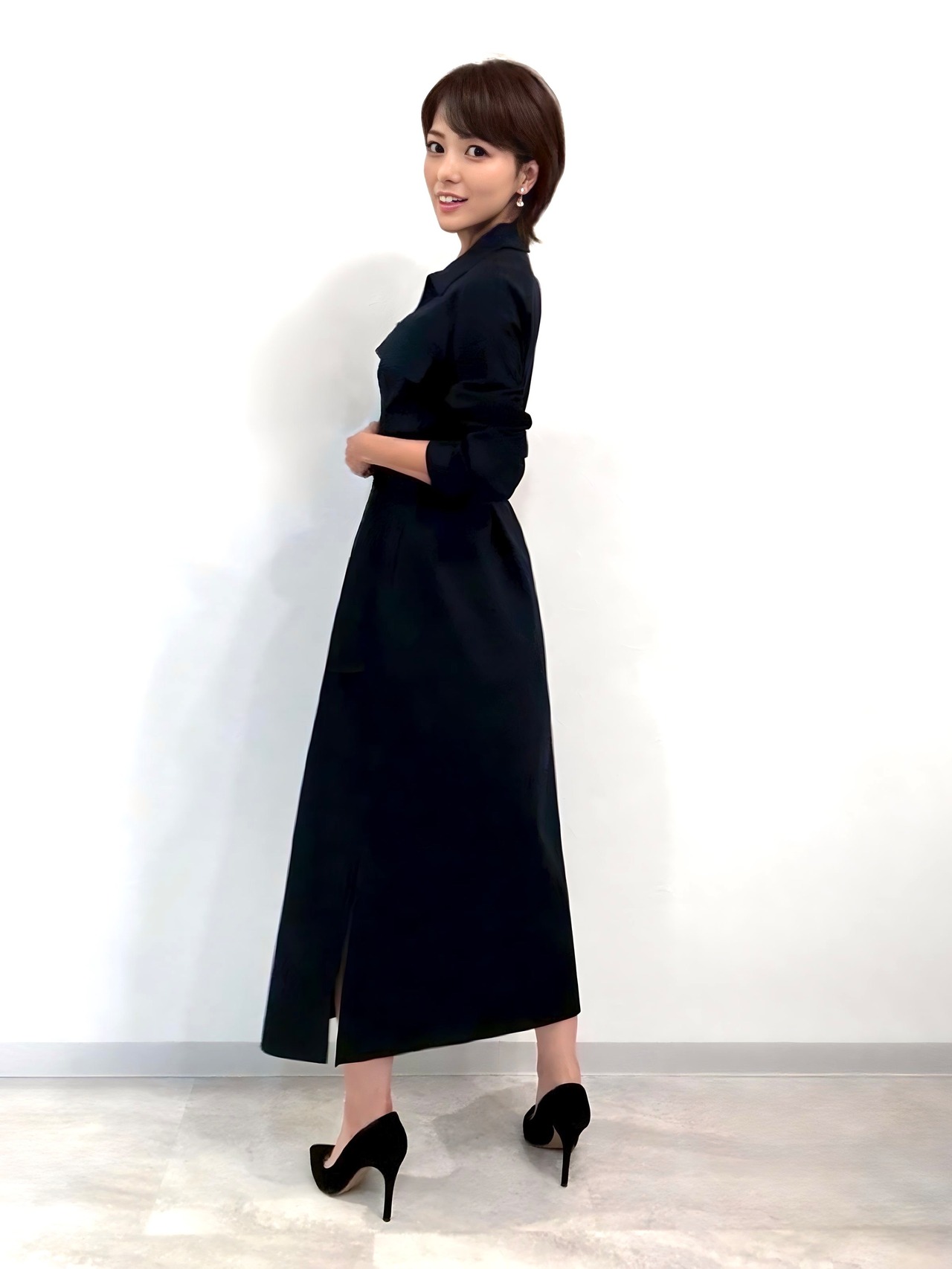 ベルト付きミリタリーワンピース