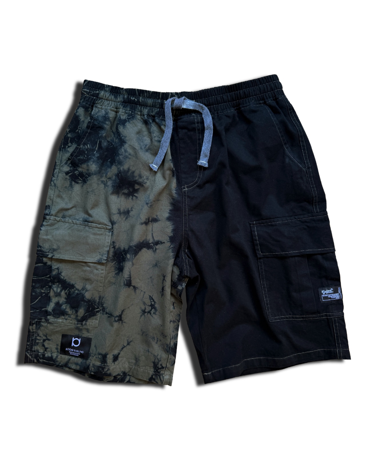 【2着限定販売 / 最短即日発送】タイダイハーフカーゴパンツ 木影