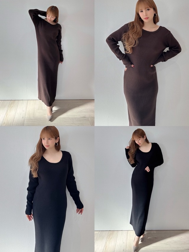 2way RIBニットワンピース　¥7,900+tax