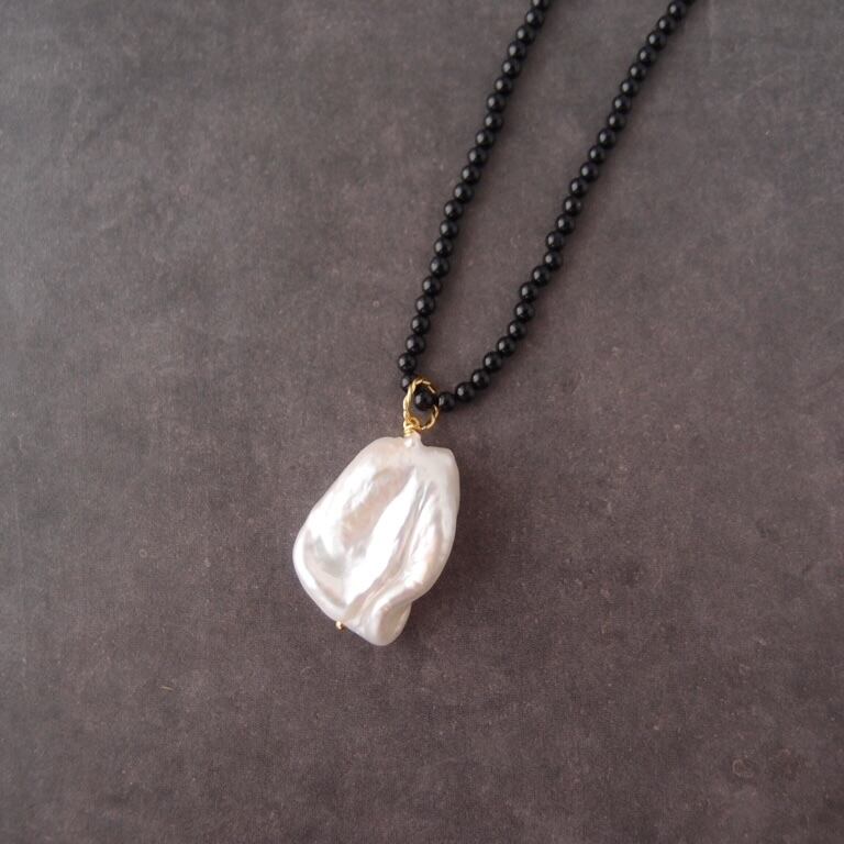 Necklace Charm【K14gf】Baroque Pearl・Biwa/ビワパール ネックレスチャーム