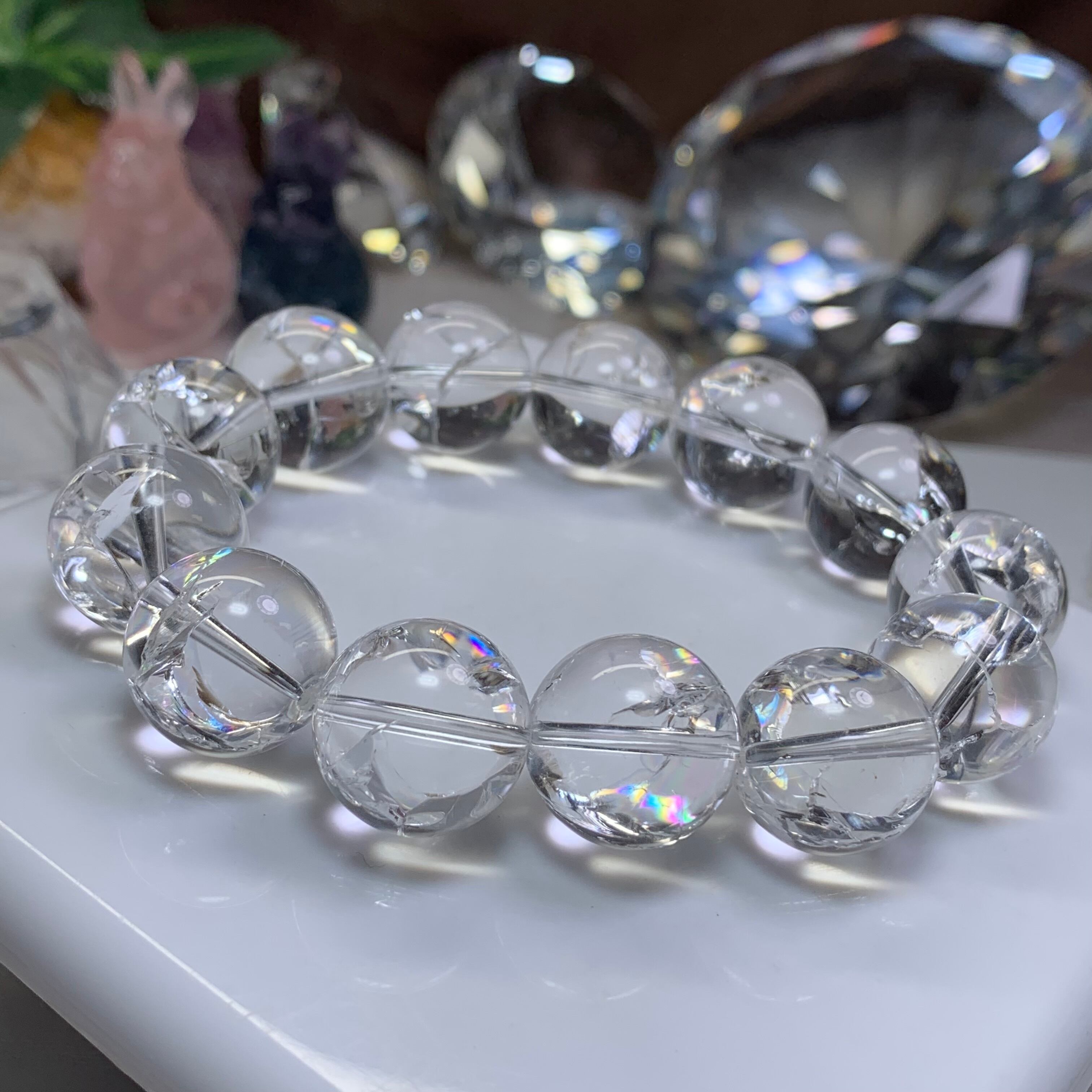 動画有り)全粒虹あり☆アイリスクォーツブレスレット | Naturaltreasure