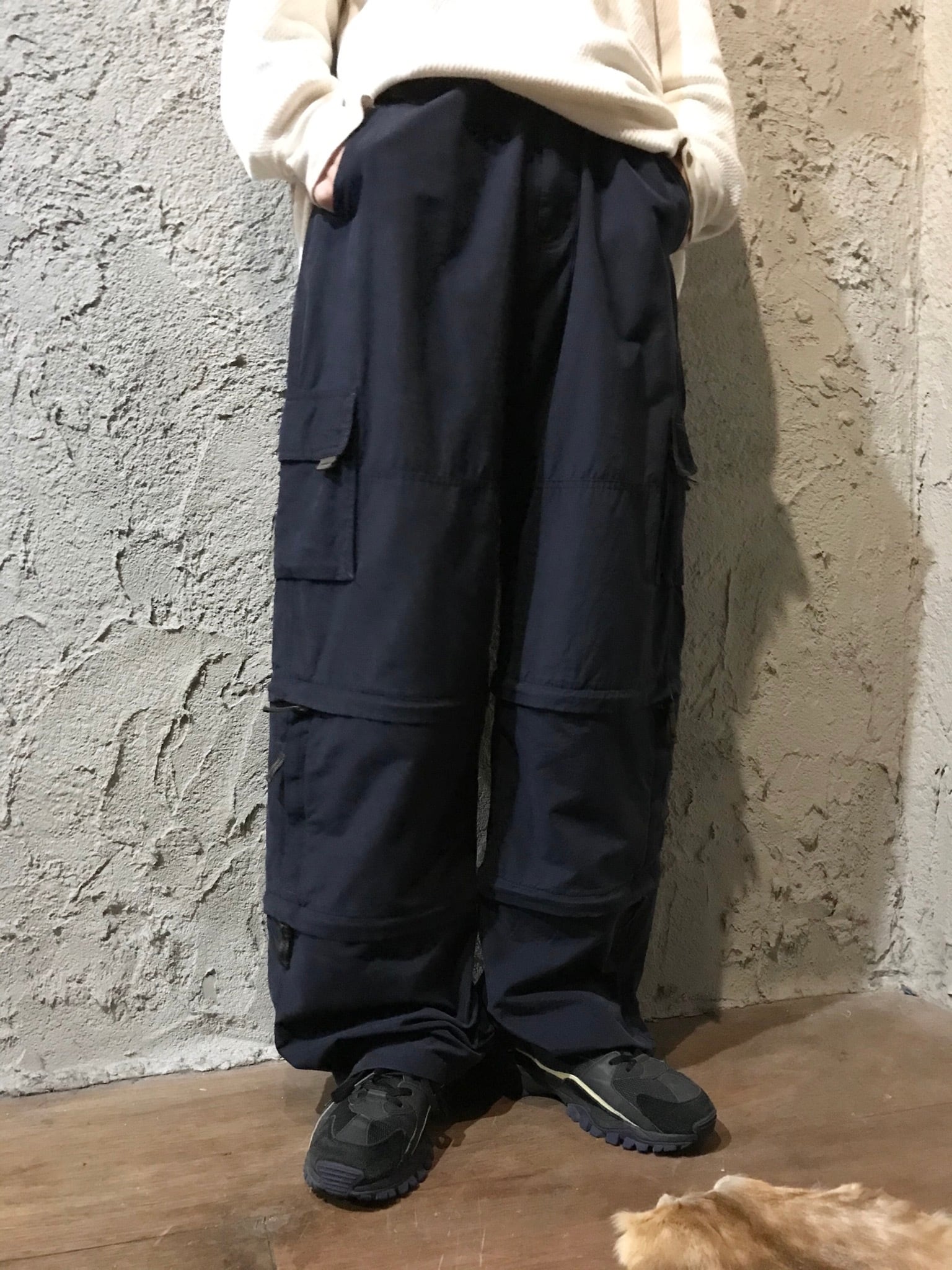 00's Oakley グレー 極太ギミックカーゴパンツ 32サイズ