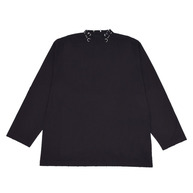 【BALENCIAGA】Pierced L/S T-Shirt(WASHED BLACK)