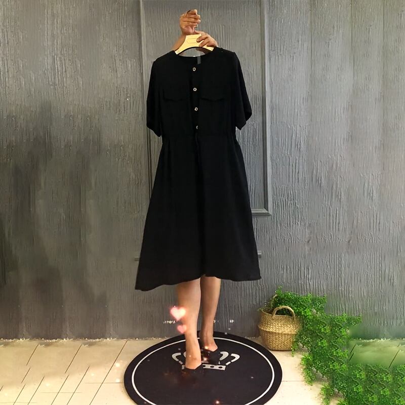 ドレス サマースタイルウェストスカート 大きめサイズ 夏物 ミックスインファッション39973485288