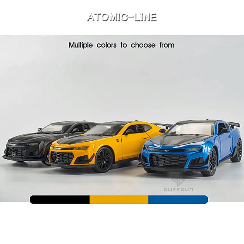 シボレー カマロ 1/24 ミニカー 全3色 ライト点灯 エンジンサウンド