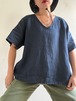 "Each Price Market" Vintage FLAX Linen Top