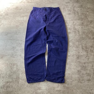 60s- Bleu france フレンチワーク コットン ブルー / W30 L30
