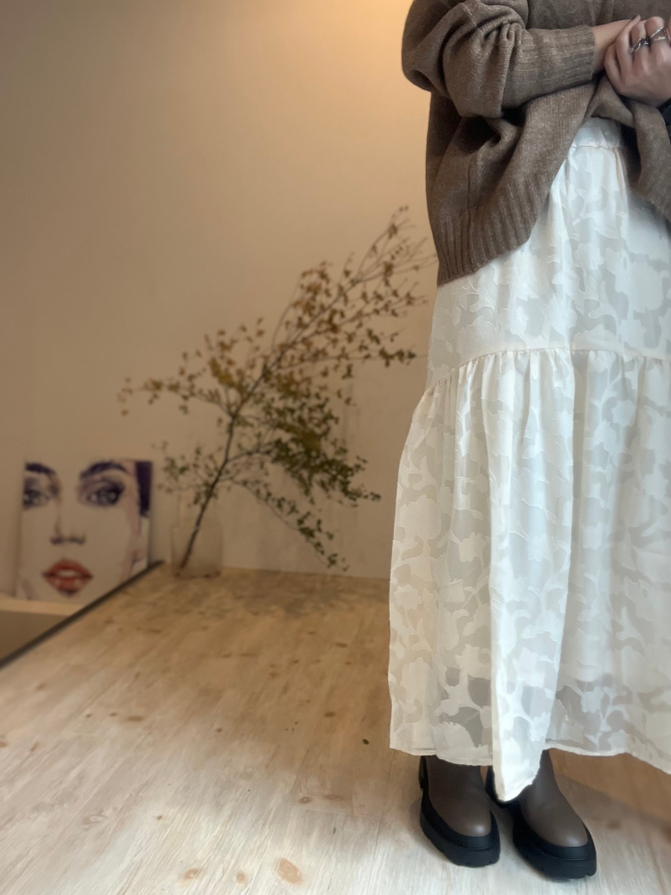 【SELECT】シアージャガードロングスカート