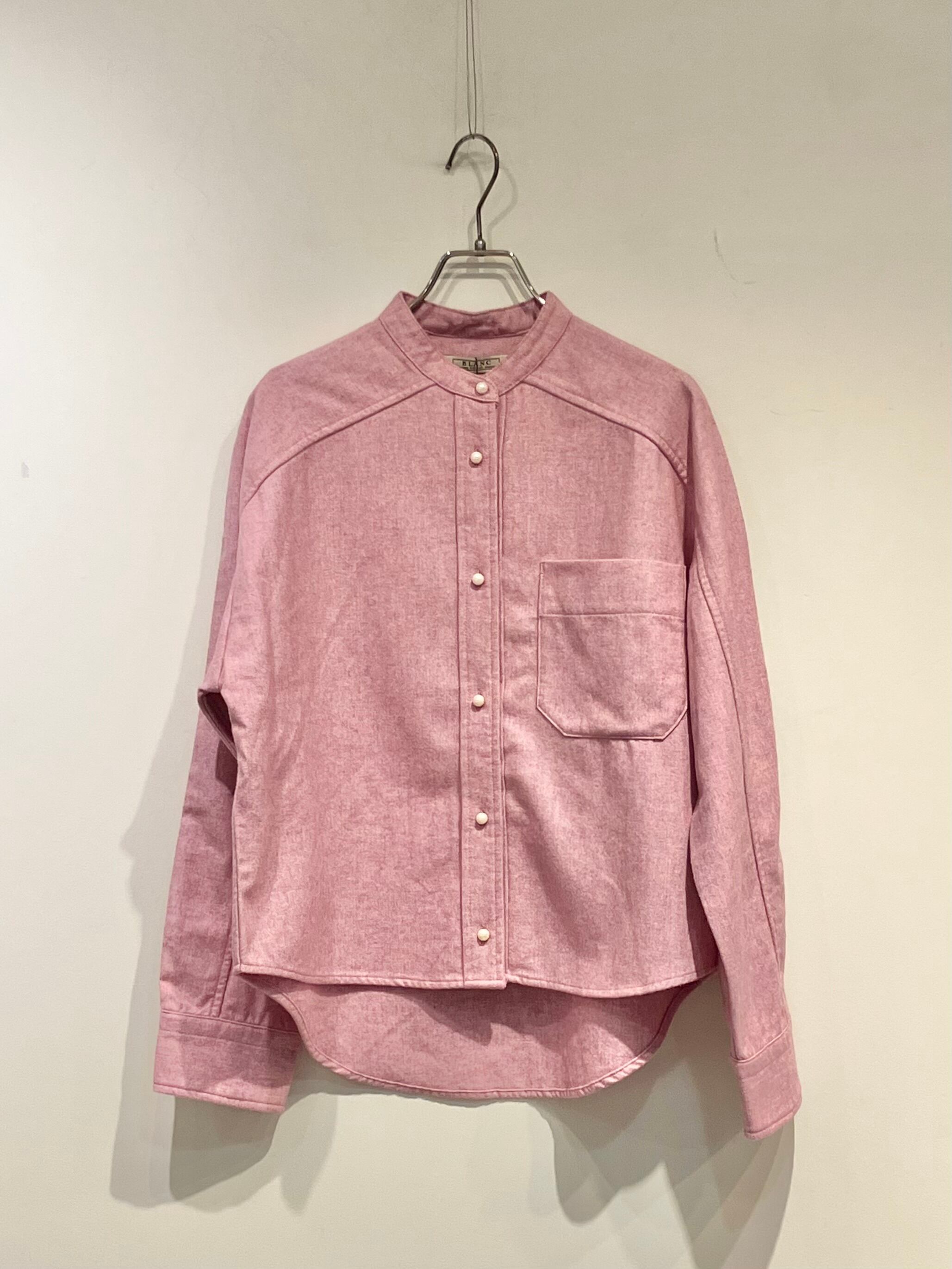 BLANC basque ウールエターミンパールボタンシャツ | COTERIE