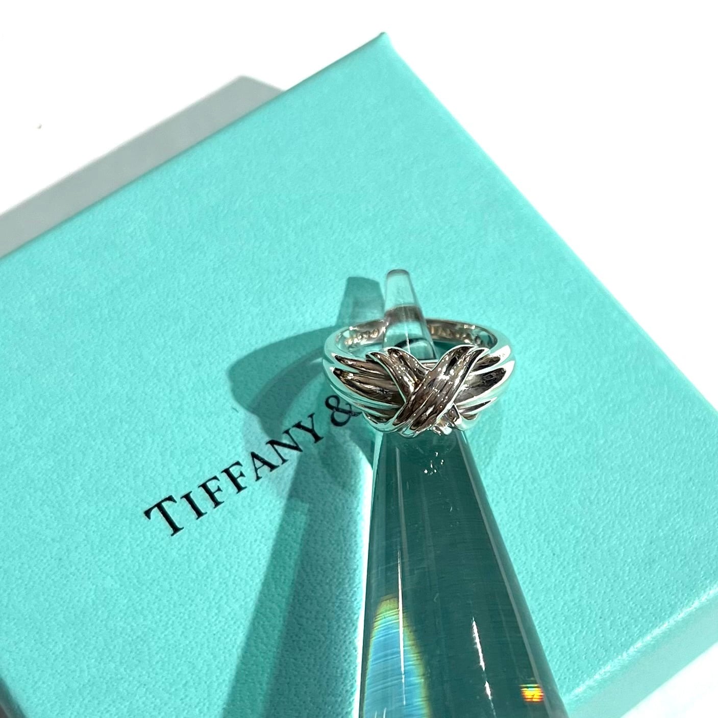 TIFFANY&CO.】2037 シグネチャーリング 11.5号／シルバー925／X