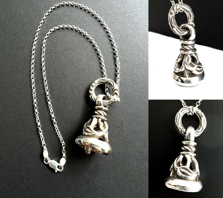 ロンワンズ LONE ONES クレーンベル ペンダント M ネックレス ロールチェーン セット