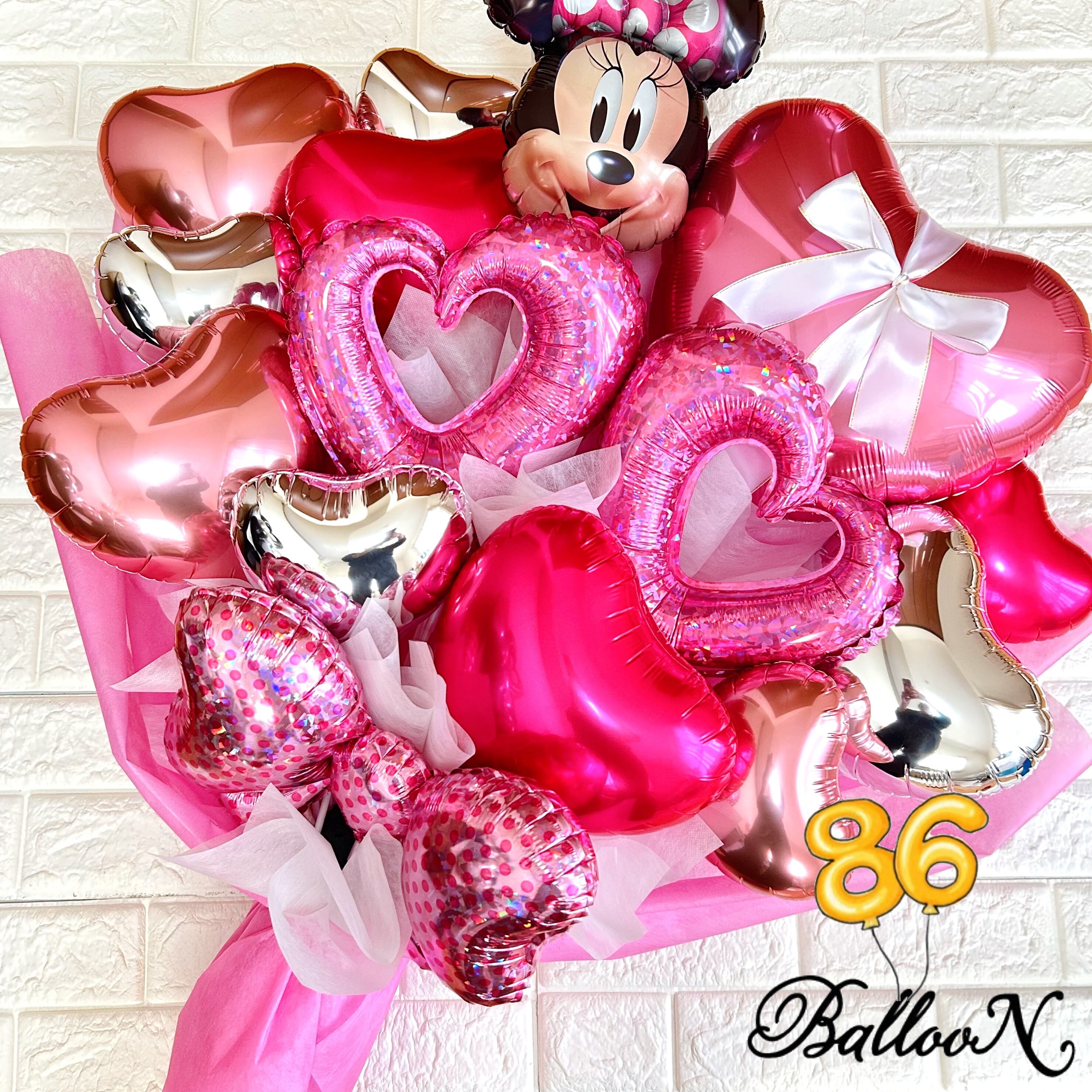 バルーンブーケ B-027】ミニーちゃん⭐︎バルーンブーケ | 86Balloon