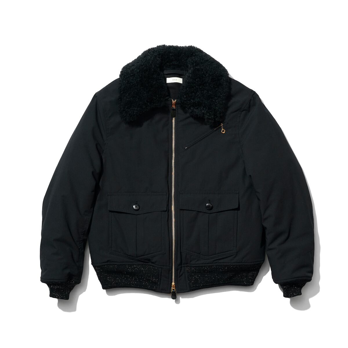 サマーセール35%オフ STEAF KNIT BLOUSON (BLACK ATOMIC) - crumiller.com