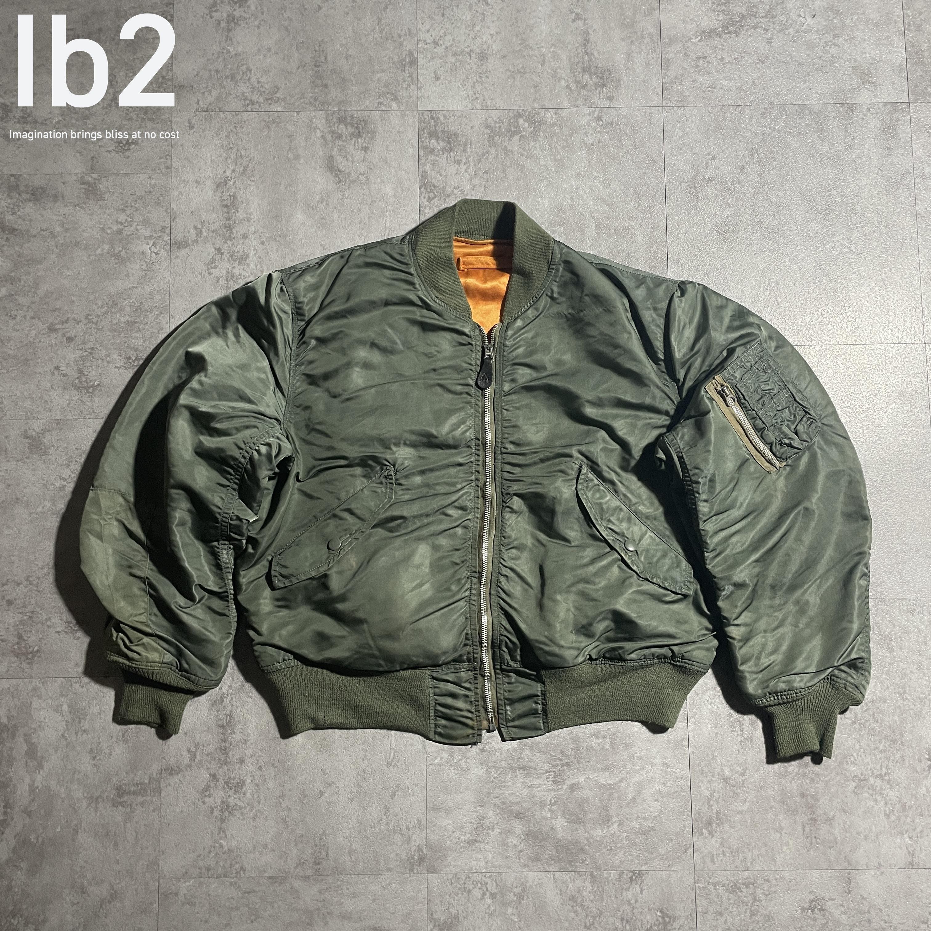 70s L2bフライトジャケット 米軍実物 70s アメリカ軍 実物 L-2b ALPHE社 LARGE | ib2(アイビーツー)