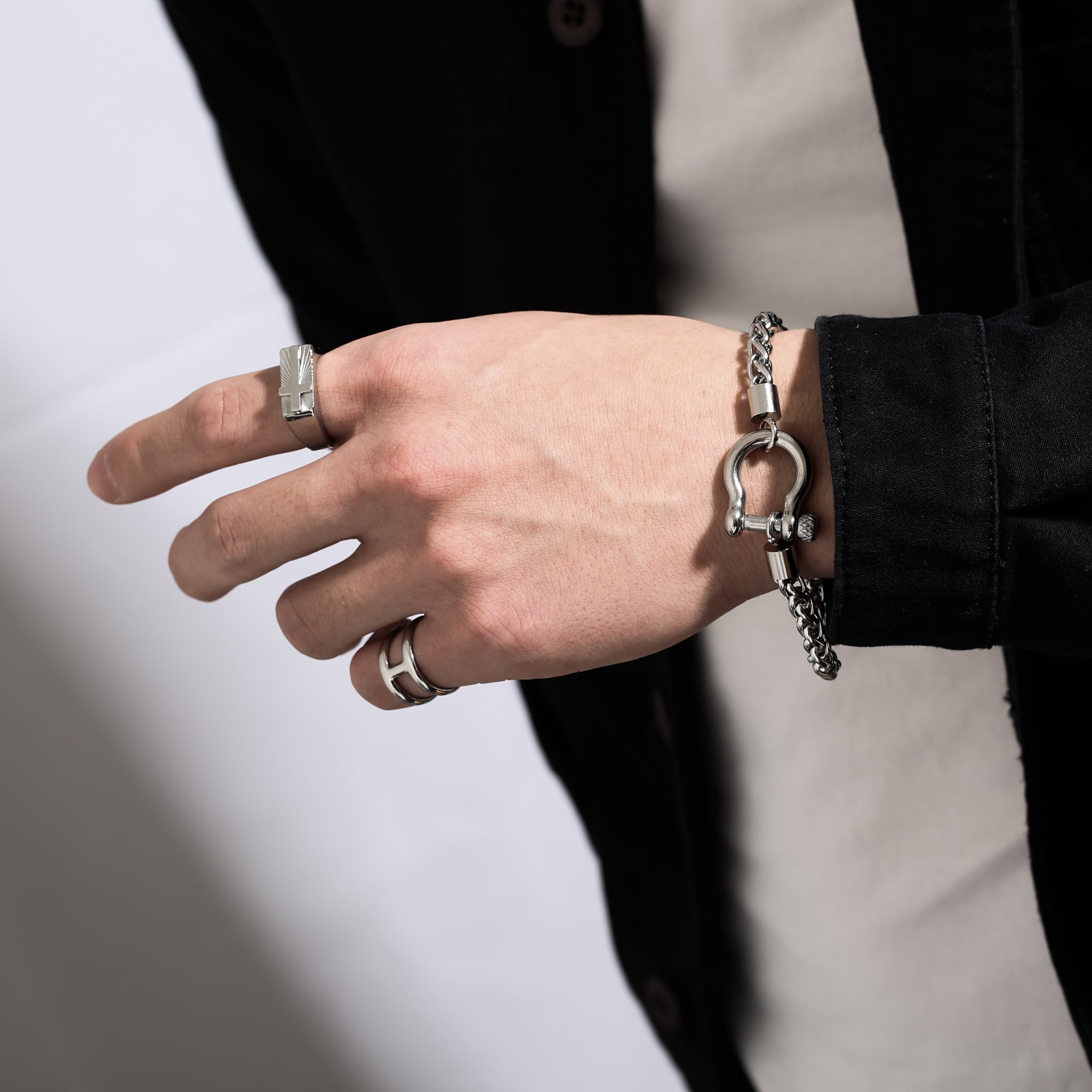 316L Horseshoe Chain Bracelet 【SILVER】