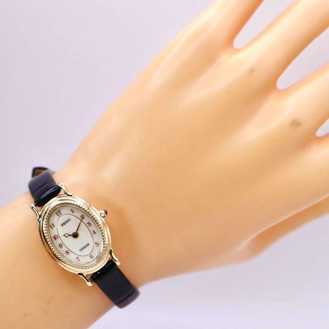 極美品 SEIKO エクセリーヌ シェル文字盤 レディース腕時計 1016 極美品 SEIKO エクセリーヌ シェル文字盤 レディース腕時計 1016