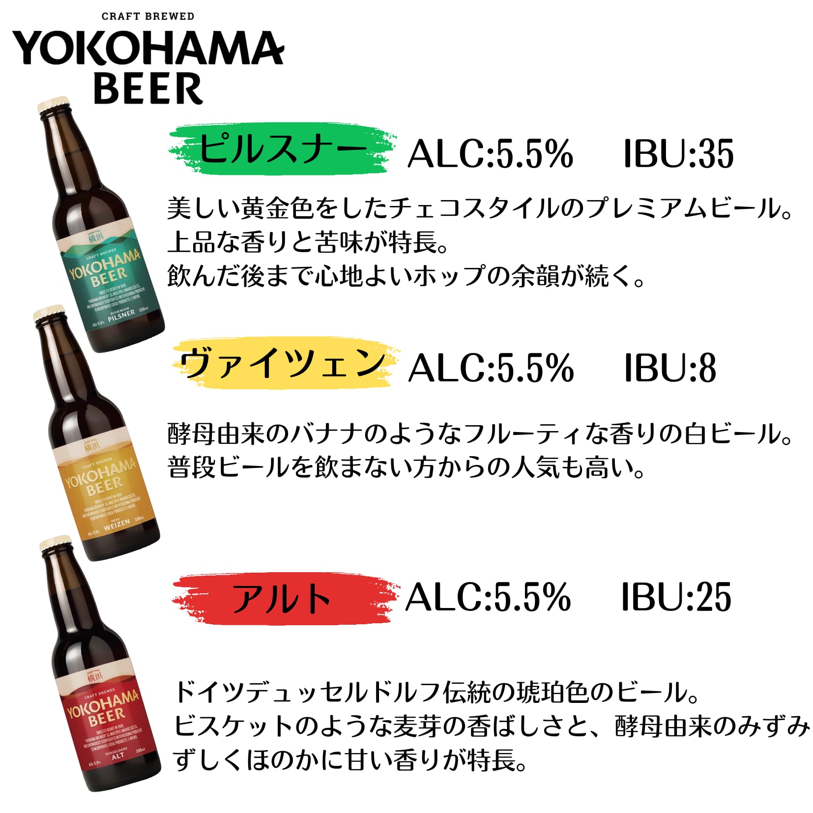 【人気No. 1】横浜ビール定番スタイル 6銘柄 飲み比べセット