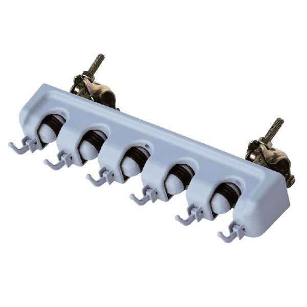 マルチハンガー 1個 AR-1221 AR1221 兼用クランプ2個付きで簡単設置 aro (個人宅配送不可) 兼用クランプ2個付きで簡単設置・最大ホウキ5本収納可能