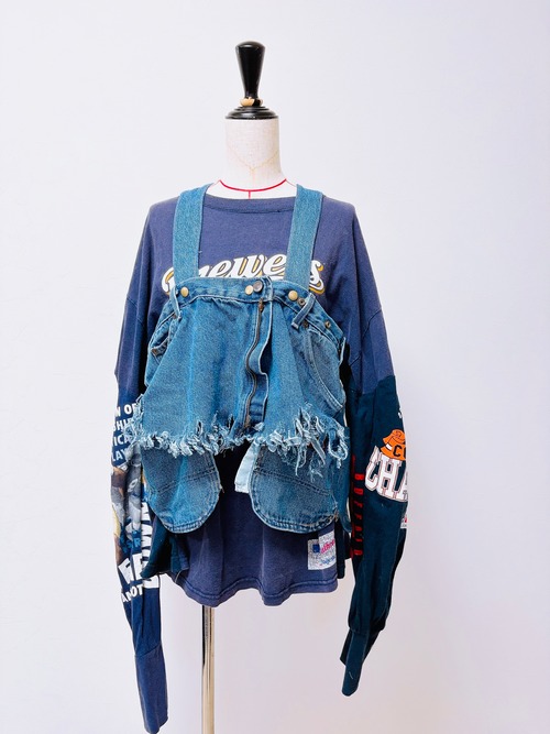 Denim 2way bustier ウエスト最大110cmデッキーズ