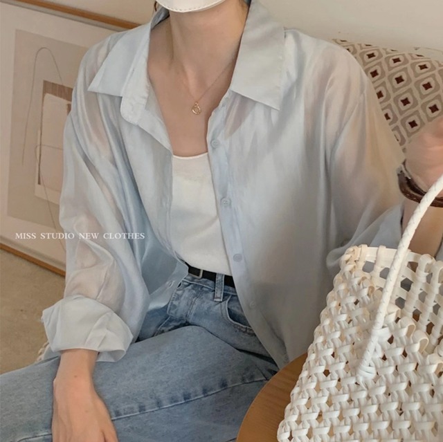 バックスリットキャンディーシャツ　A0695